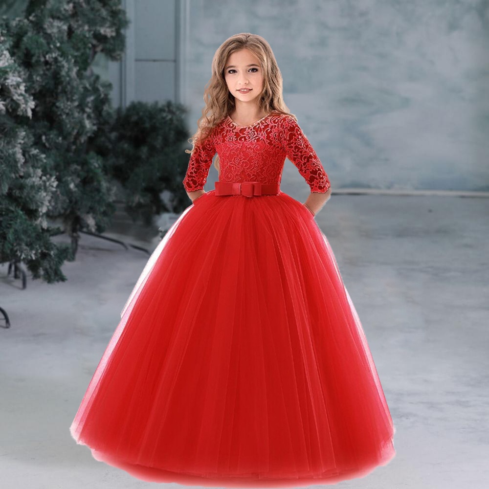 ✆ ▨ Vestido De Niña Vestidos De Fiesta De Princesa Blanca Elegante Novia  Ropa De Cumpleaños Para 4 6 8 9 10 Años Niños D | Shopee México