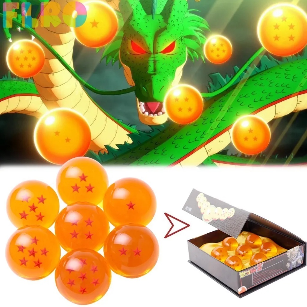 Dragon Ball Goku Esferas 7 Pzs . Con Caja De Exhibición | Shopee México
