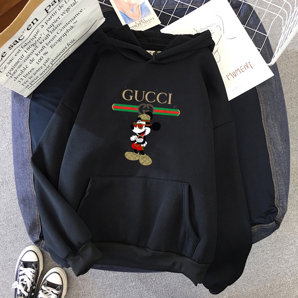 Sudadera Y Mujer Gucci Franela Con Capucha Bolsillo Canguro Felpa | Shopee México