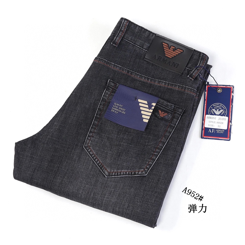 Armani Jeans Nuevo Estilo De Negocios Ropa Formal Hombres logo Hardware  Estiramiento Recto | Shopee México