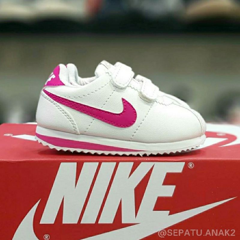 caricia leyendo Ordenado Nike Cortez zapatillas niña zapatos blanco rosa Velcro adhesivo (PREMIUM) |  Shopee México