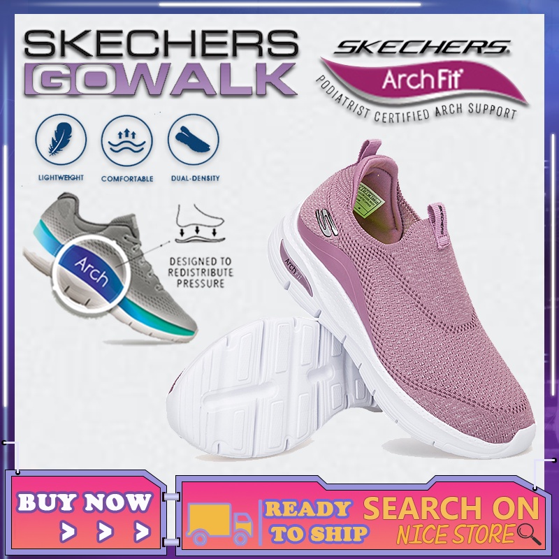 [Zapatillas De Deporte Para Mujer] SKECHERS_ARCH-FIT De Moda Zapatos Vulcanizados Transpirables