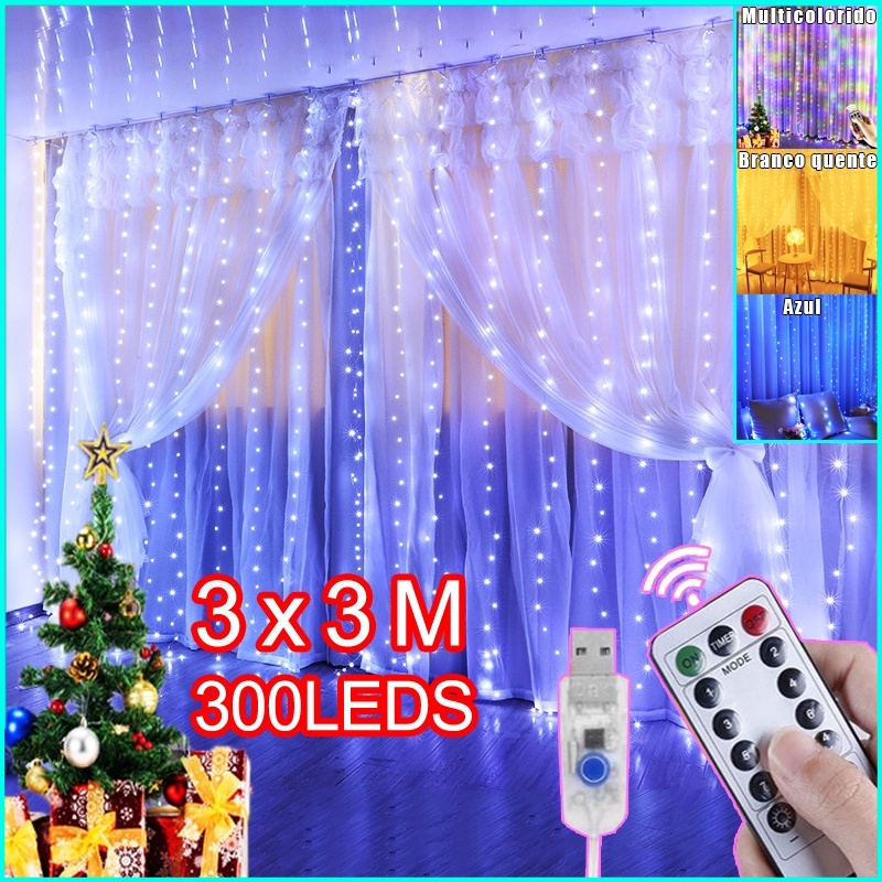 Compre línea aquí Promover el precio de venta 300 LED Luces USB Cadena de Luces Fiesta Boda Navidad 8 Modos rápida