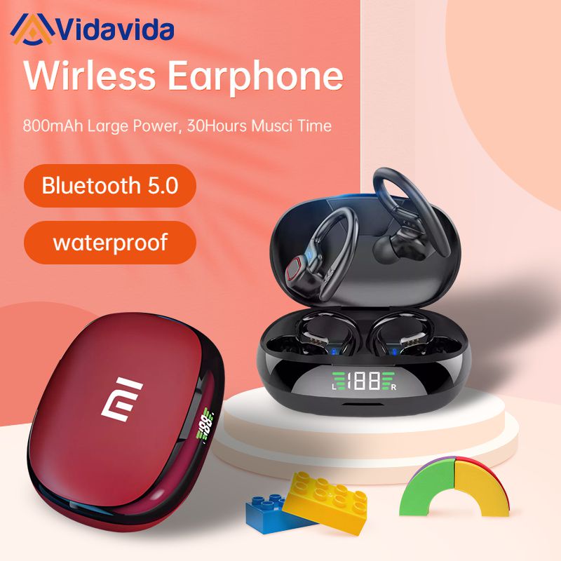 Auriculares Bluetooth,Auriculares Bluetooth Inalámbricos Mini Twins Estéreo In-Ear Bluetooth 5.0 con Caja de Carga Portátil Y Micrófono Integrado Blanc 5.0 