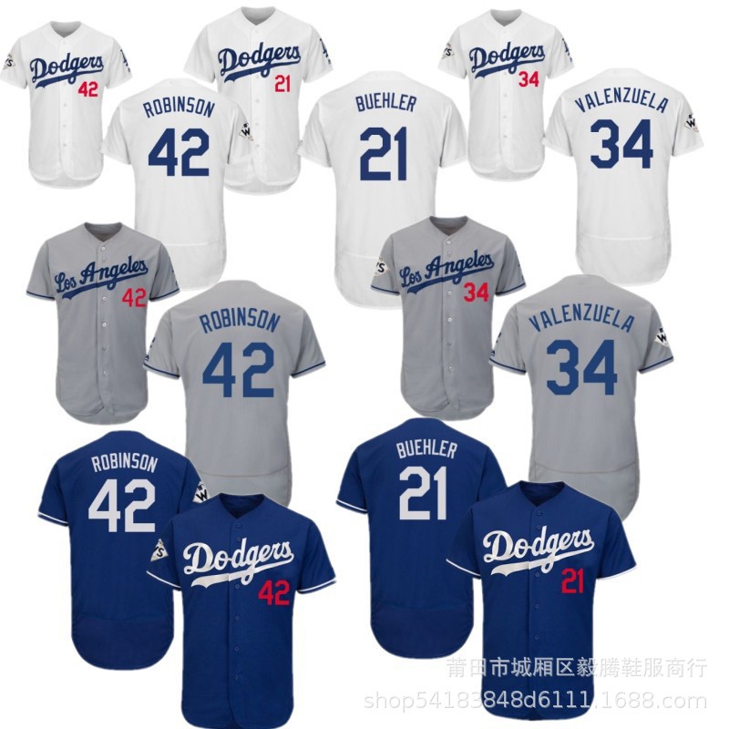 Camisola Béisbol Los Angeles Dodgers Azul Fernando Valenzuela