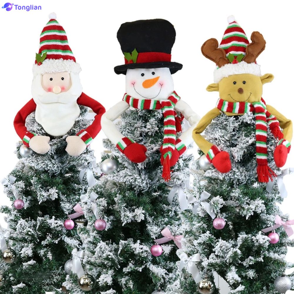 Árbol de Navidad, estrella de Santa Claus, muñeco de nieve, adornos  navideños de fieltro, sombrero de árbol de Navidad, colgante, decoración  navideña para el hogar | Shopee México