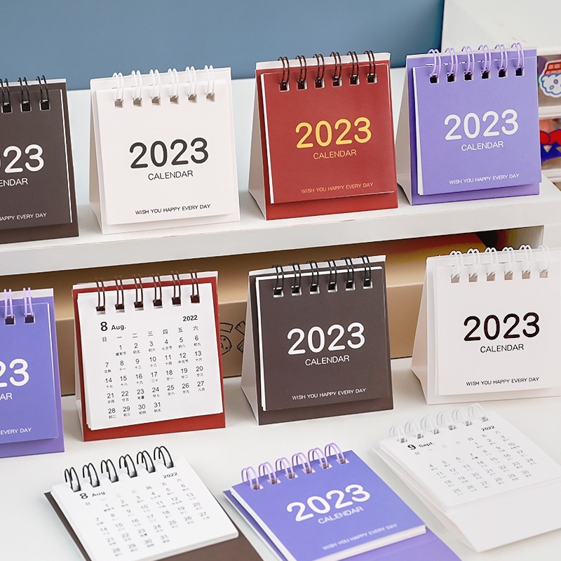 Barley33 Calendario de Escritorio con Tapa Calendario de Escritorio con Tapa 2020 horario Diario Dual Organizador de Agenda Anual Oficina 