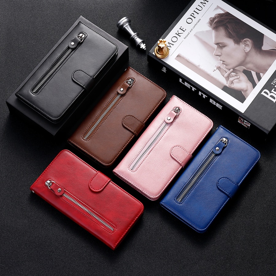 Funda Con Cremallera BRZD Para Huawei P40 Lite E P30 P20 P Smart Z 2019 2020 2021 Honor 60 Pro 50SE 50 20 10Lite 10i