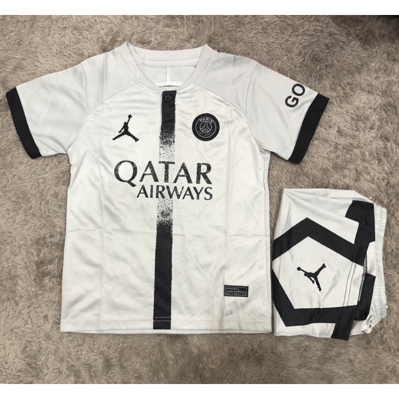 Paris Saint-Germain Away Stadium Kit 2022-23 - Little Kids with Mbappé 7  printing