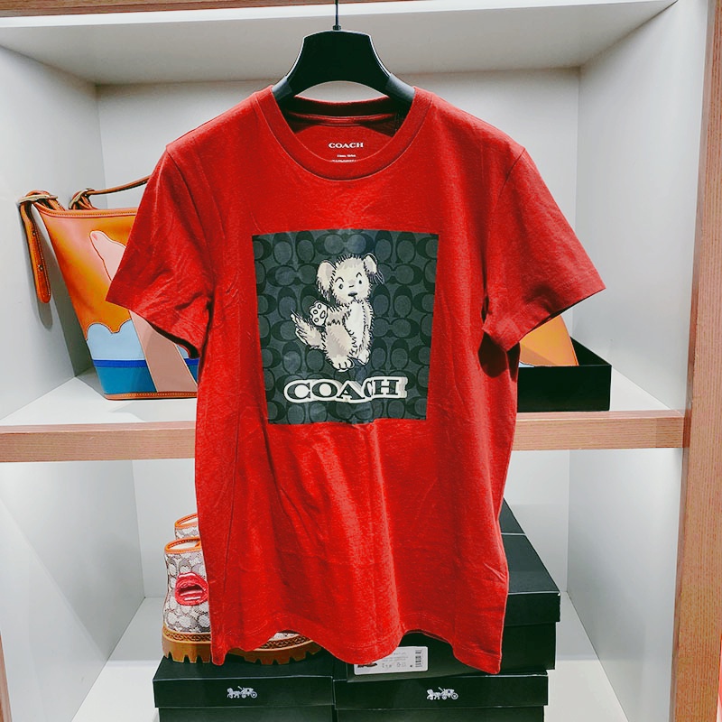 Camiseta COACH Con Logotipo De Algodón Con Estampado De Letras Para Hombre  Y Mujer | Shopee México