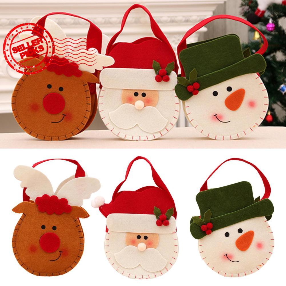 bdrsjdsb Muñeco De Nieve De Navidad Santa Elk Bear Xmas Gift Stocking Sock Gift Candy Bag Party Hanging Ornament Anciano* 