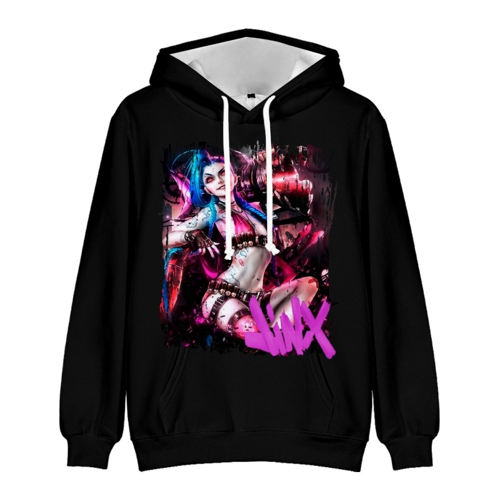 Arcane Jinx Sudadera Con Hombres Moda Abrigo Lol Game Of Sudaderas Hip Hop Sudor XS-3XL 4XL | Shopee México