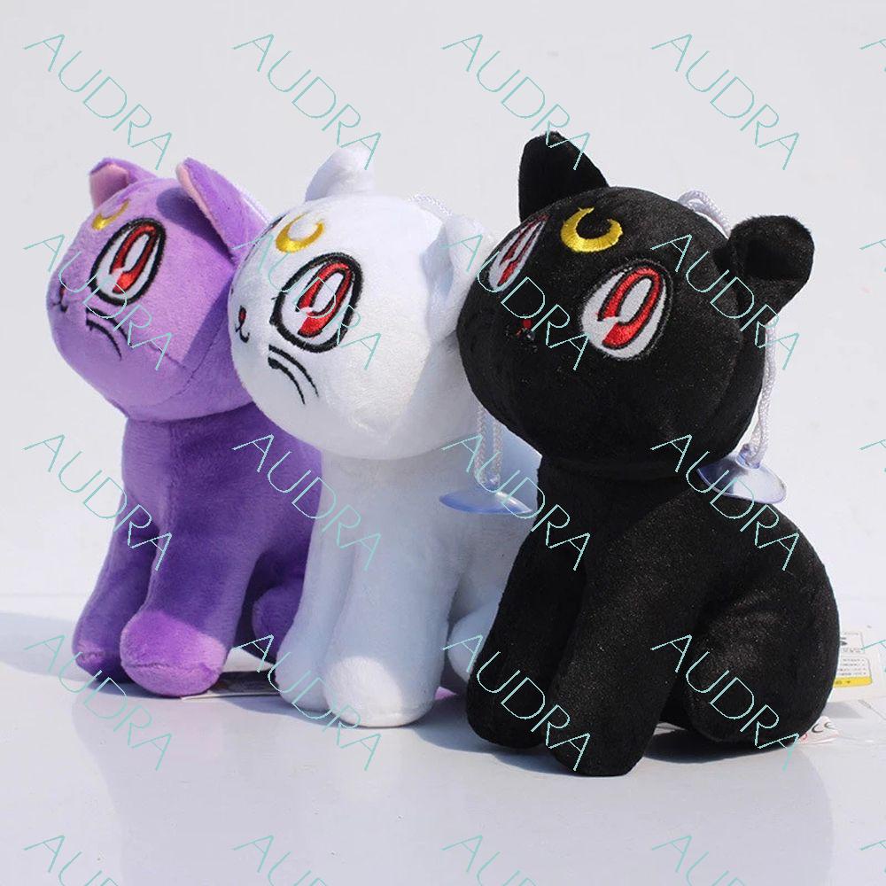 Sailor Moon - Peluche chat - 25 cm - En peluche - Animation - Jouet en peluche - Jouet en peluche rempli - Cadeau pour anniversaire d'enfant