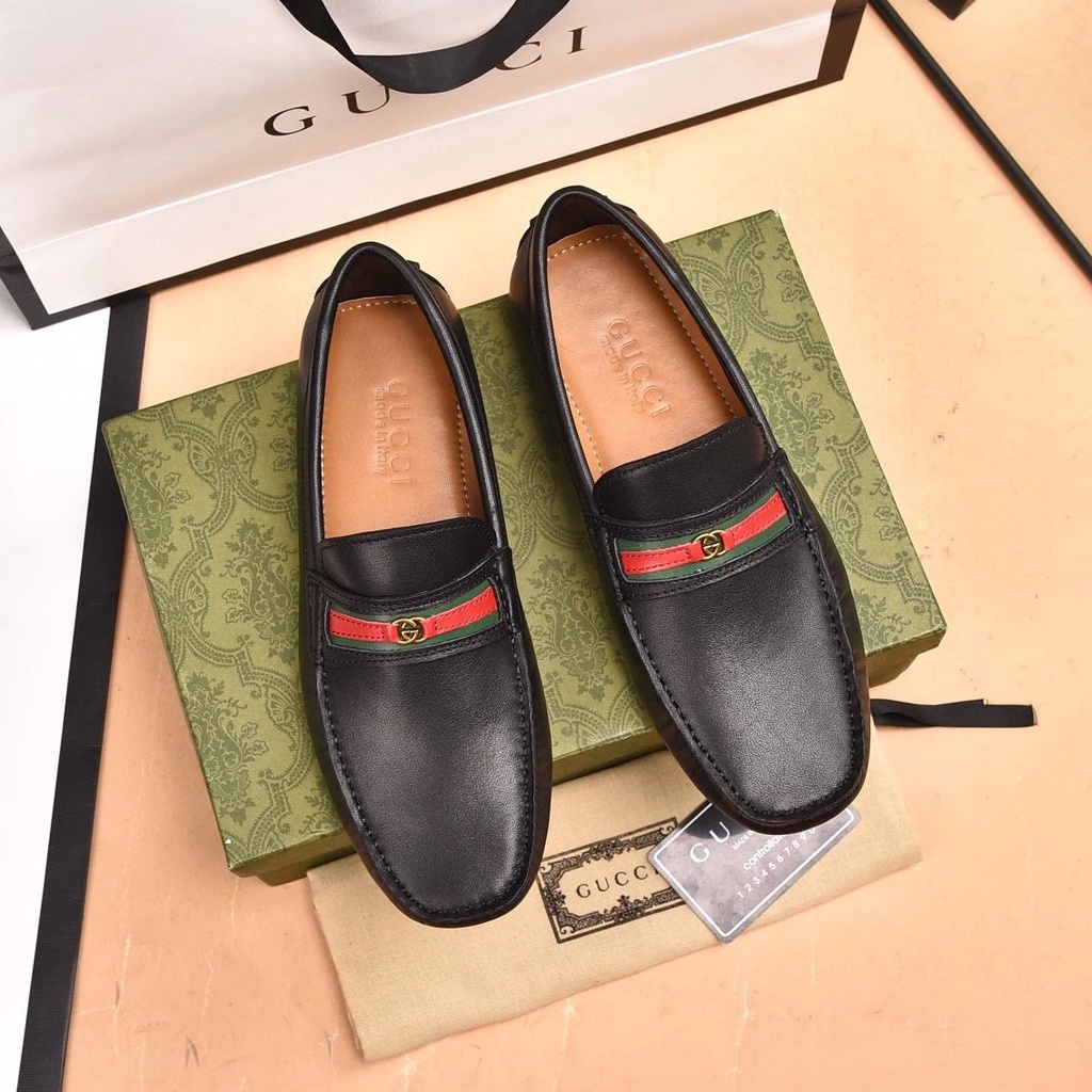 para televisor fusión Gucci Zapatos De Hombre Nuevo Estilo De Cuero De Los Hombres Clásicos  Guisantes Cubierta Mocasines Conducción Resistente Al Desgaste Suela De  Goma | Shopee México