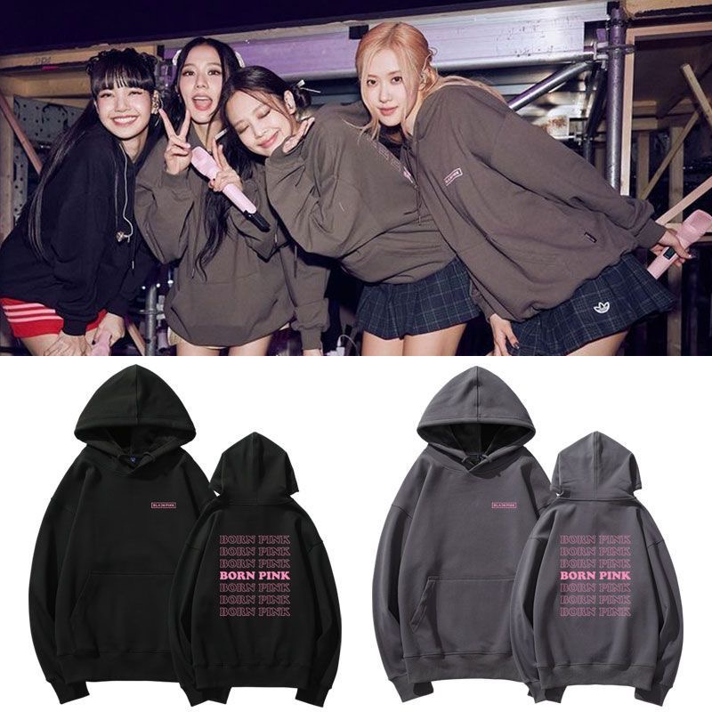 KPOP BLACKPINK BORN PINK Concert JISOO JENNIE ROSÉ LISA Mismo Algodón  Sudadera Con Capucha Mujeres Talla Grande Versión Coreana INS Suelta Pareja  Harajuku Moda Casual Streetwear Top | Shopee México