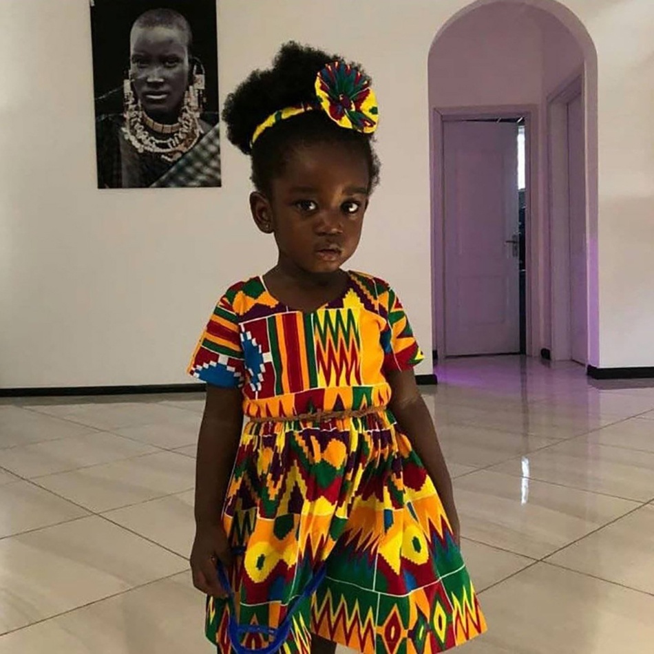 ◕ ☊ ✑ Vestido Africano Niña Ropa Tradicional Africana Niño Kawaii Elegante Niños Impresión Estilo 2021 |