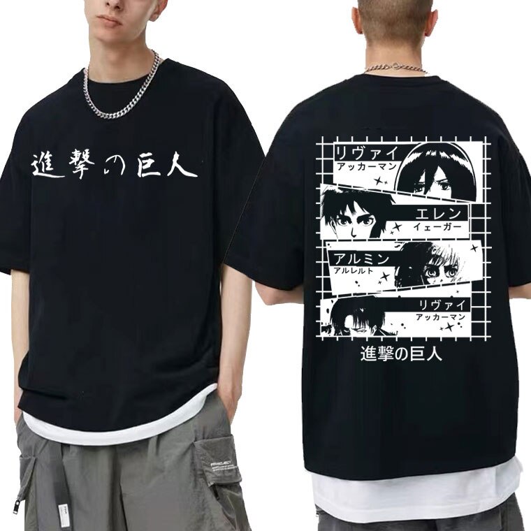 Camiseta Attack On Titan 3D Shingeki No Kyojin Scout Regiment Levi·Ackerman Anime Cosplay T-Shirt Moda Manga Corta Camiseta Camisa Ropa Sudadera Tops para Mujere y Hombre 