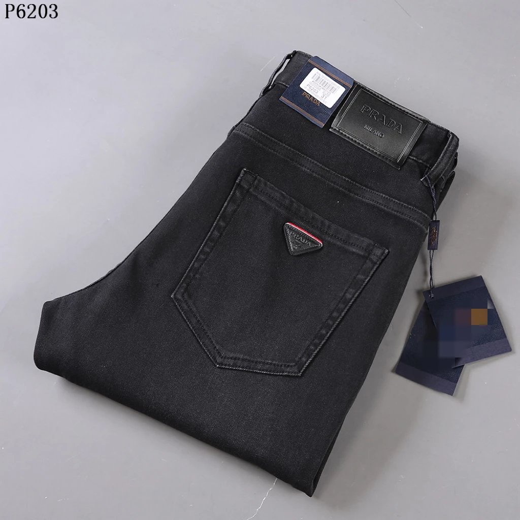 Prada Jeans Para Hombre 2022 Otoño Invierno Nuevo Estilo Denim Lavado  Elástico Slim-Fit Pequeño Recto Cintura Alta | Shopee México