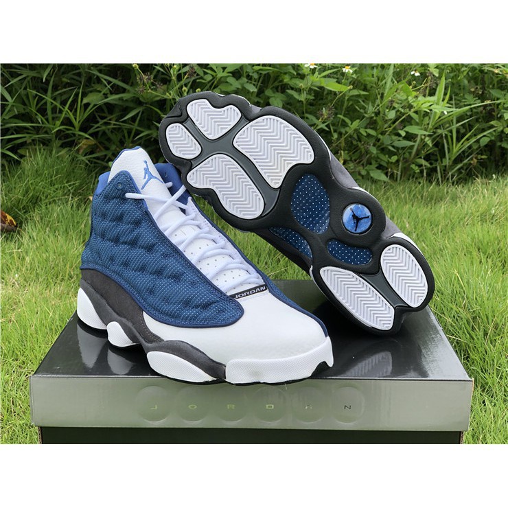 jordan retro 13 blanco con azul