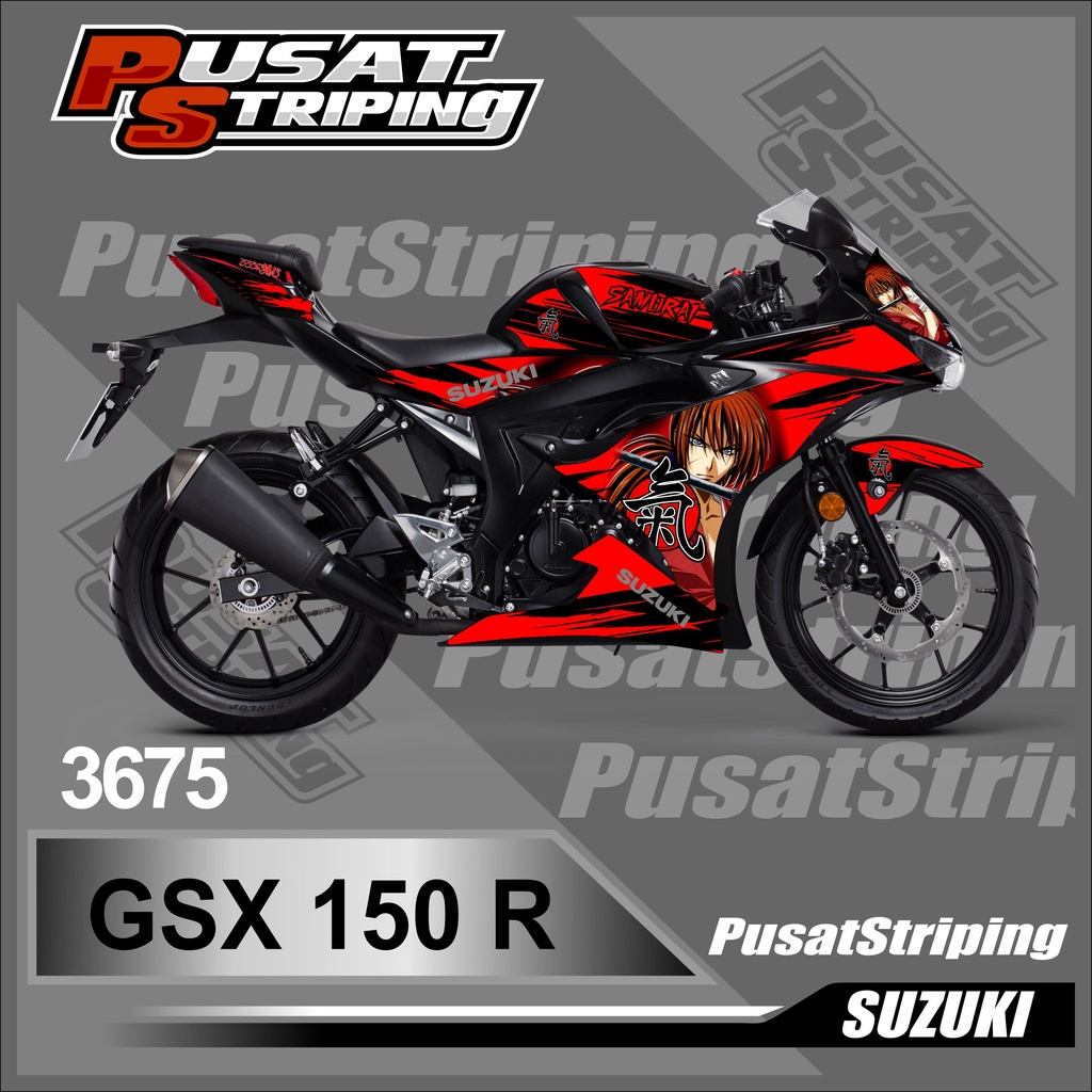 3675 pegatina de rayas Suzuki GSX 150r rayas diseño Samurai Semifull Striping pegatina GSX 150r