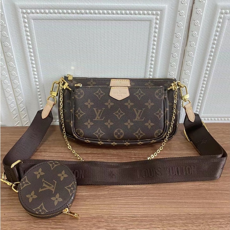 100 % Original Louis Vuitton Mujer Nuevo Bolso Bandolera Multifuncional De Hombro Marrón 3 1 | Shopee México