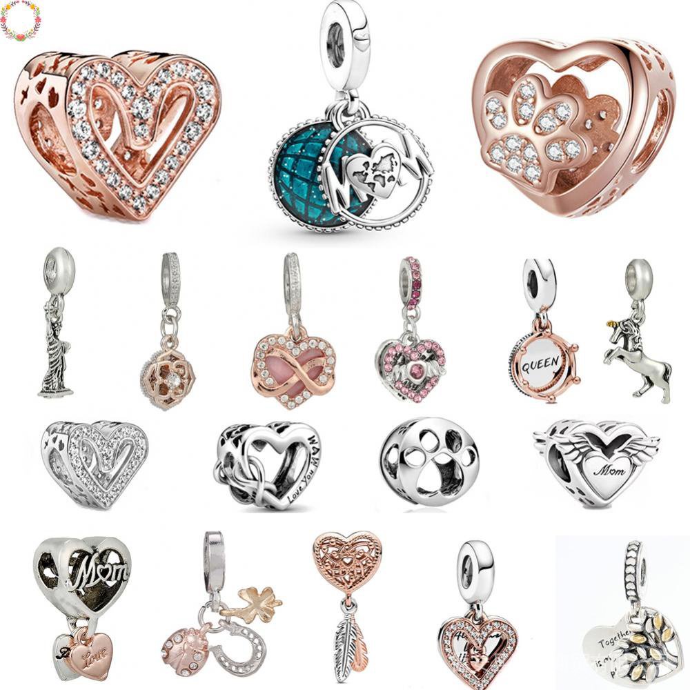 Charms Amuletos De La Serie De Amor De Plata 925 Pandora Encantos De Los  Granos Pareja Familia Madre Hermana DIY Joyería JYZB | Shopee México