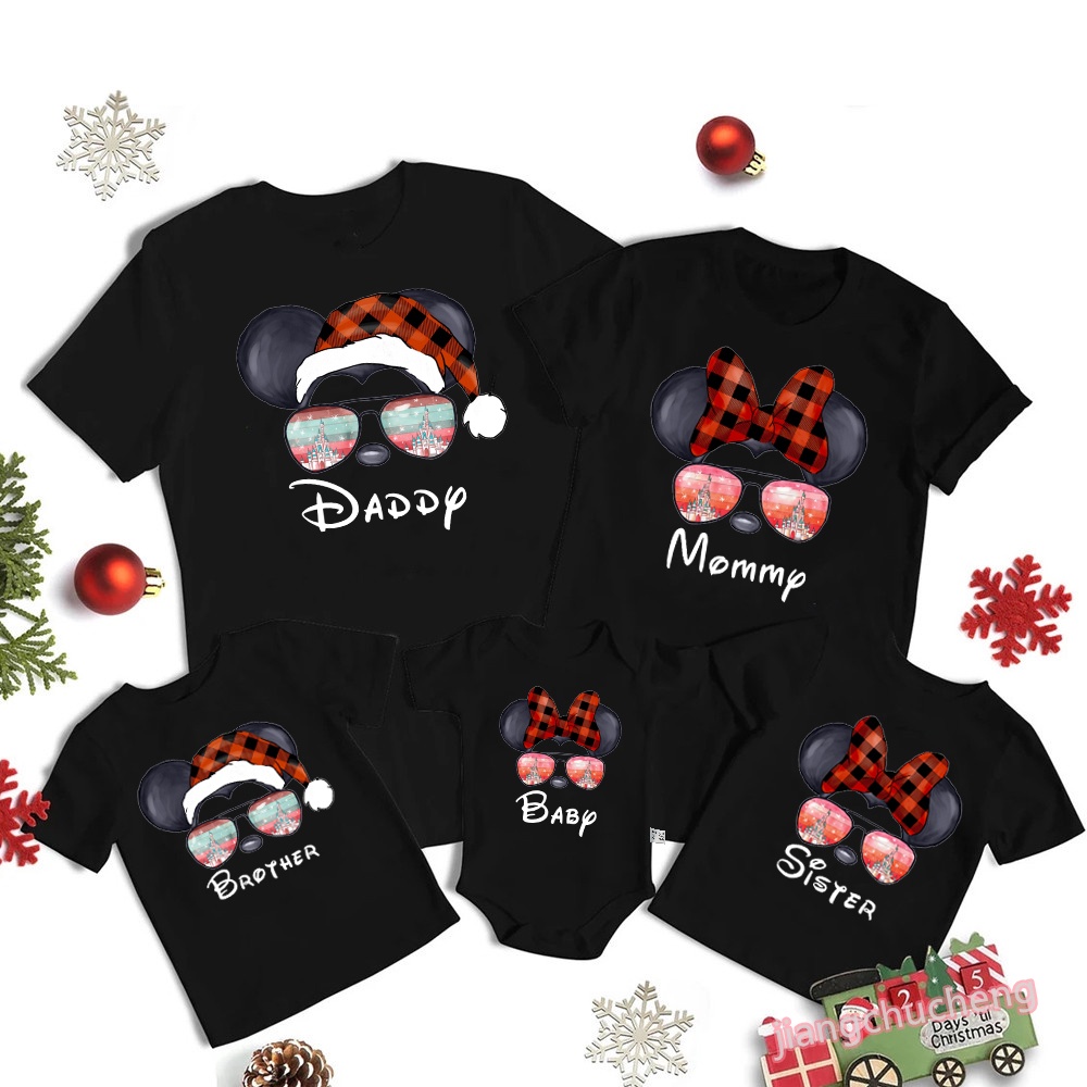Camisas De Navidad De Mickey Minnie Mouse A Juego Papá Mamá Hermano Hermana  Tee Peleles De Bebé Aspecto Familiar Ropa | Shopee México