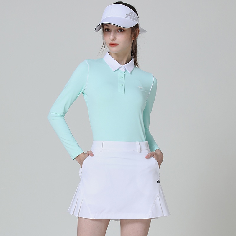 Nueva Ropa De golf Mujer Solapa Camiseta De Manga Larga Primavera Otoño  Simple Slim-Fit Deportiva MOXW | Shopee México