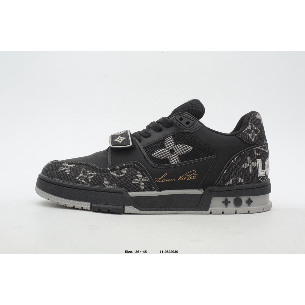 2023 Louis Vuitton Trainer Maxl zapatos casuales bajos Unisex zapatos de  tenis negro marrón