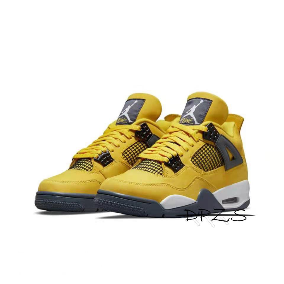 jordan retro 4 negras con amarillo