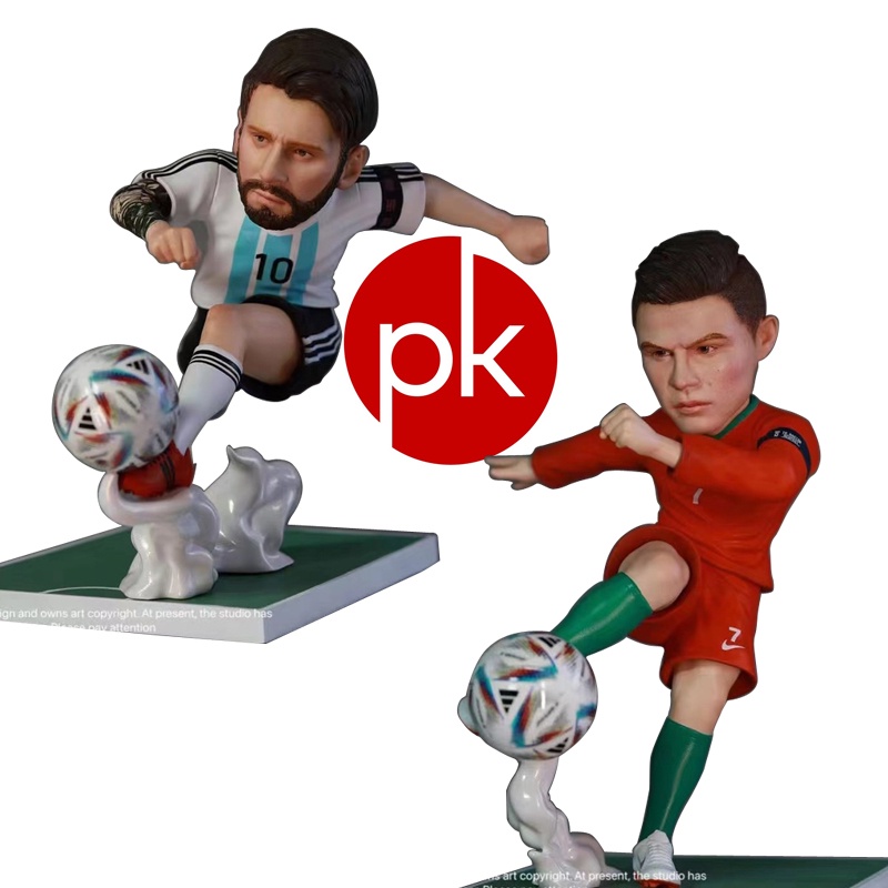 Copa Del Mundo De Qatar LIONEL MESSI &amp; Cristiano Ronaldo Figura ~ Partido Estrellas Fútbol De Acción Rendimiento Final PVC Modelo Juguetes 20cm