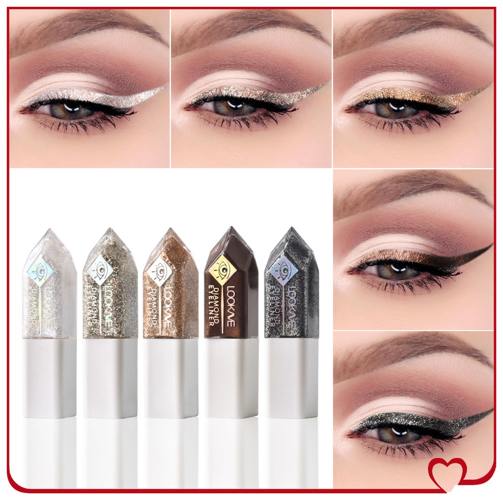LOOKAVE Delineador De Ojos Líquido De Un Solo Color A Prueba De Agua De  Larga Duración No Mancha Perlado Lápiz Purpurina Maquillaje Mujeres  Comestic 5 Colores | Shopee México