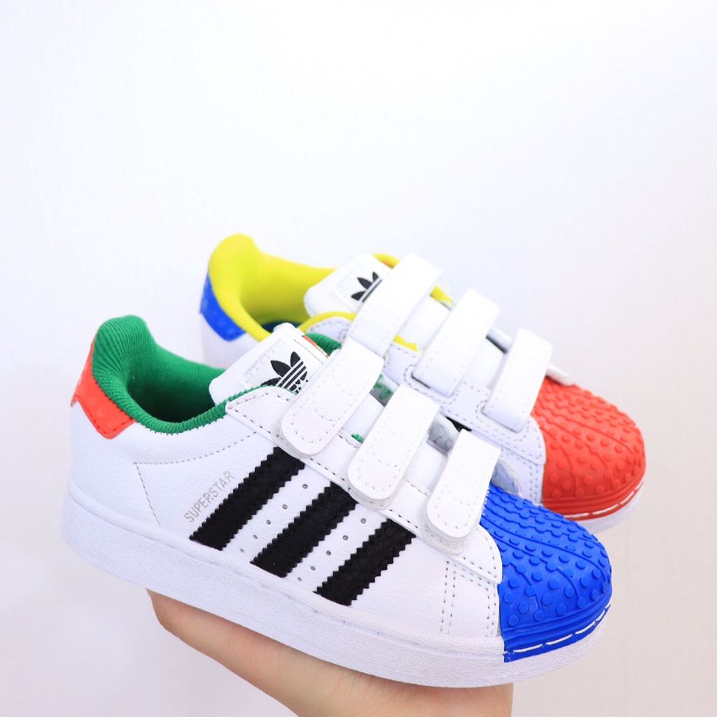 Adidas Superstar Lego Zapatos Infantiles Little White Para Niños Y Niñas Skateboard |