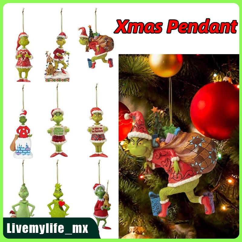 2023 Decoración De Navidad Grinch Personajes De Dibujos Animados Árbol  Colgantes Para El Hogar Año Nuevo Fiesta | Shopee México