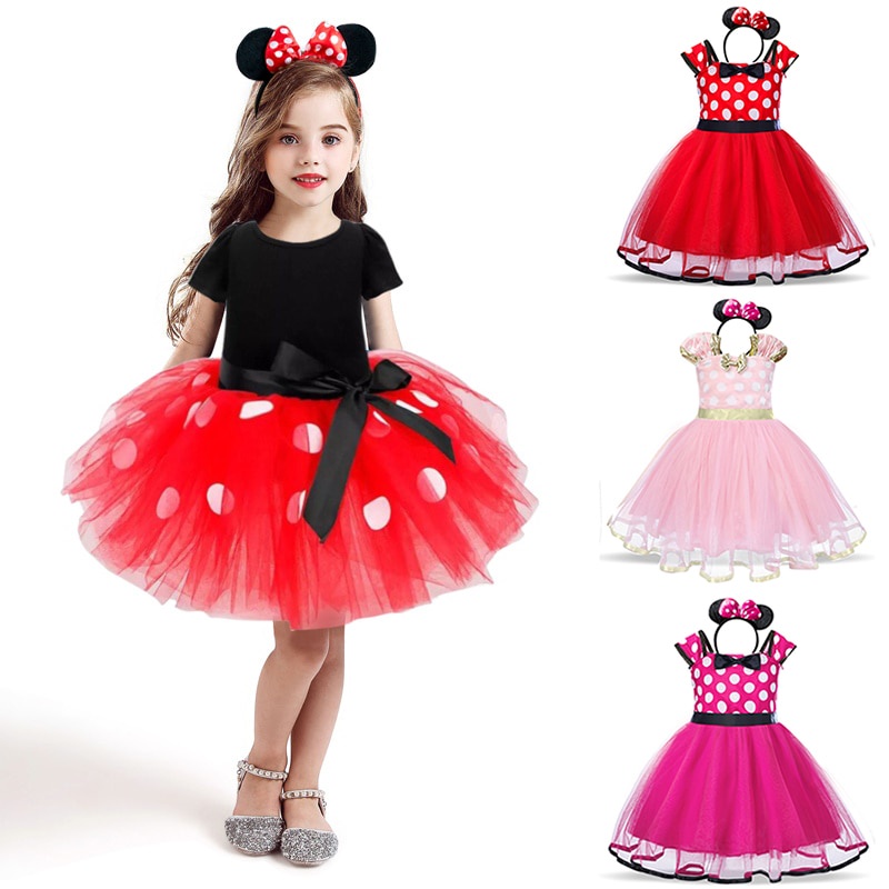 Mini Mouse Vestido De Niña 2-6 Años Cosplay Princesa Disfraz Para Niñas  Niños Cumpleaños Navidad Fiesta Polka-Dot Vestidos Ropa | Shopee México