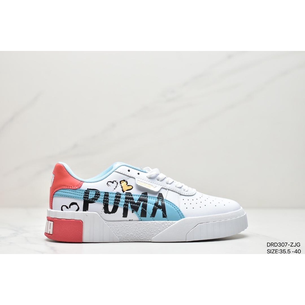 Puma Cali Graffiti Letra Dibujos Animados Casual Zapatillas Blanco Mujer  Zapatos 7M | Shopee México