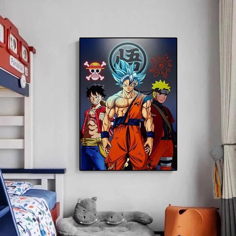 Anime Dragon Ball Póster Pintura En La Pared Arte Impresión Super Goku  Luffy Uzumaki Naruto Lienzo Imágenes Para Sala De Estar Niños Dormitorio  Decoración | Shopee México