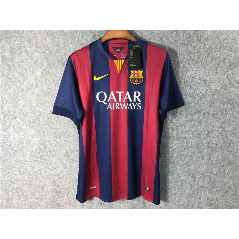 Camiseta Retro Barcelona 2014-2015 De Fútbol En Casa Uniforme Hombres Entrenamiento Genuina Nemal