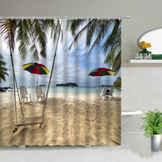 180*180cm cortina de la ducha paisaje de playa 3D anime cortina de  partición poliéster Impermeable y resistente al moho decoración de baño，sin  puñetazos | Shopee México