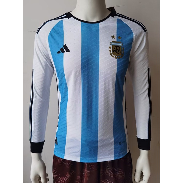 [WLGW] Camiseta De Fútbol Versión Jugador 2022-2023 Argentina Jersey De Manga Larga S-XXL