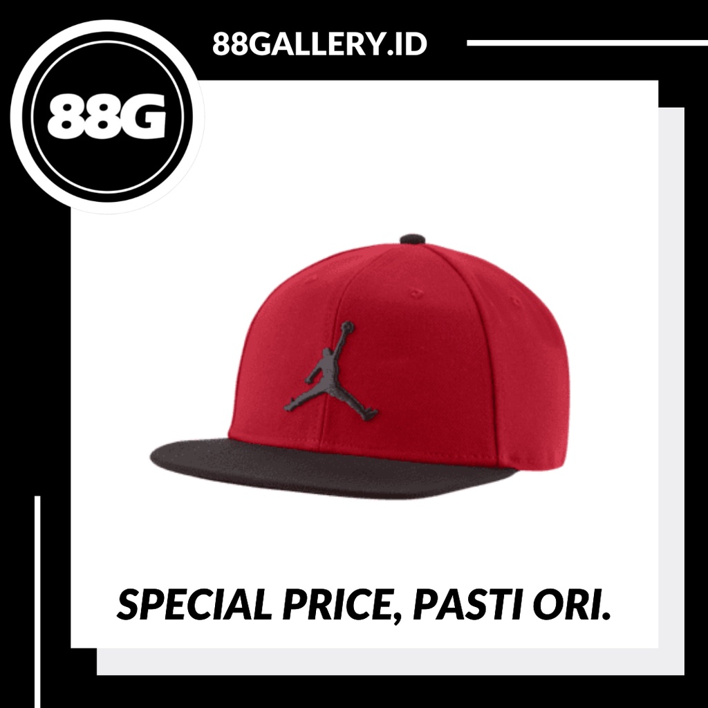 Nike Jordan Pro Snapback negro rojo / 100 Original Jordan Hat Shopee