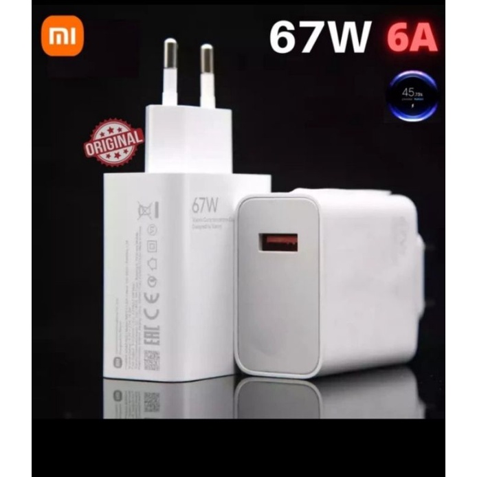 Xiaomi 67W Turbo carga 67W Watt adaptador de alimentación cargador de cabeza