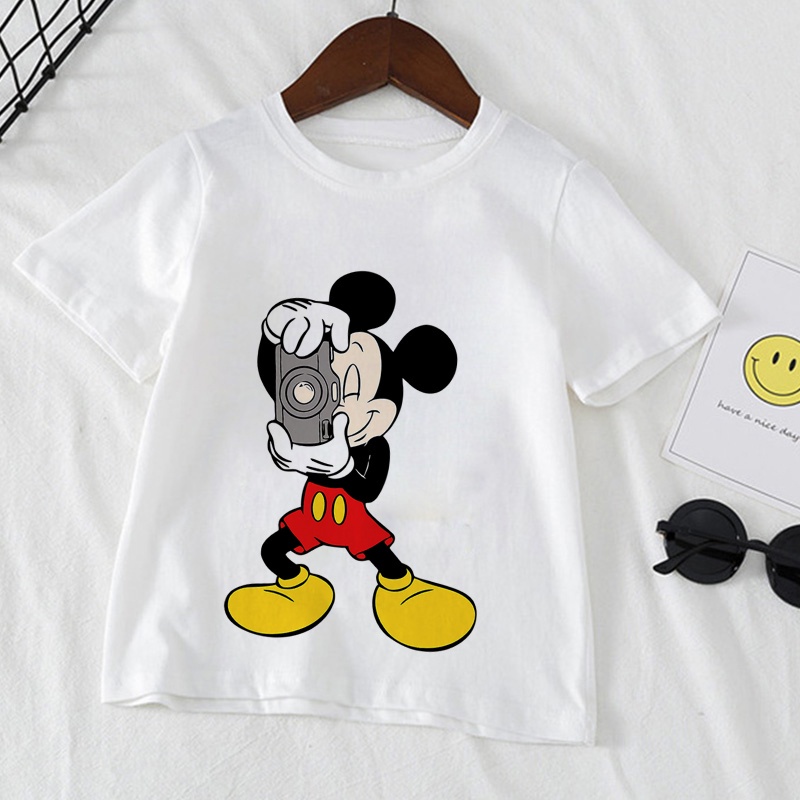 Camisetas De Cumpleaños Para Niños Y Niñas Mickey Mouse Talla Corta 1 2 3 4  5 6 7 8 9 Años Ropa De Fiesta | Shopee México