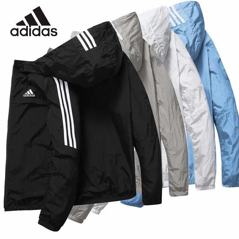 Adidas Hombres Deportiva Coreano Moda Chaquetas Al Aire Libre | Shopee México