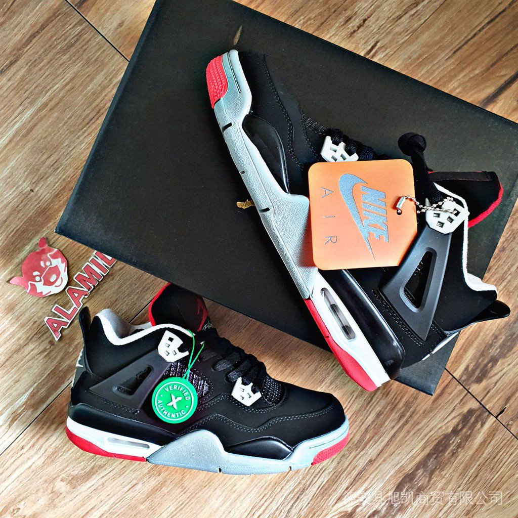 Air_Jordan 4 Retro OG “ Bred ” Para Mujer/Niños