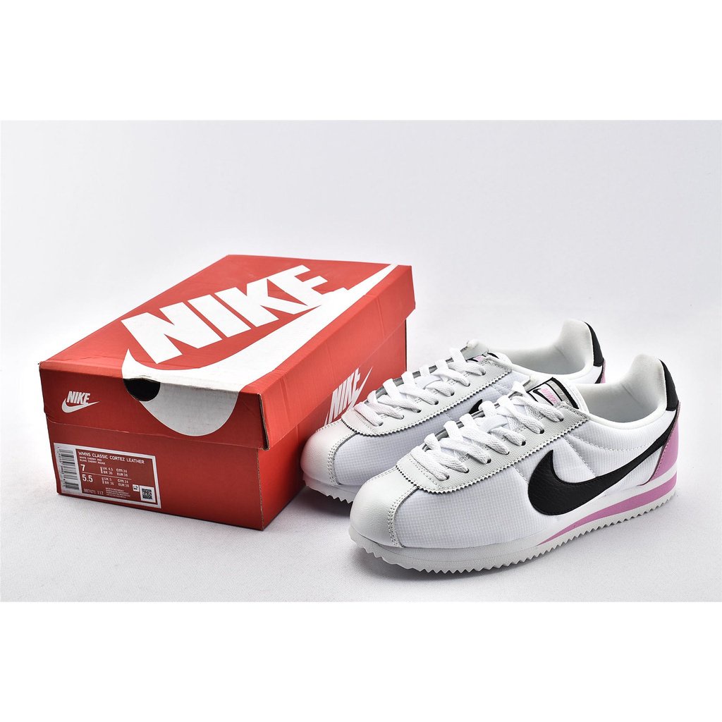Generosidad fantasma promoción Nike Classic Cortez Blanco Y Negro Rosa 807471112 Color lock Moda Regalo  casual Zapatillas Para Correr c820 YPFE | Shopee México