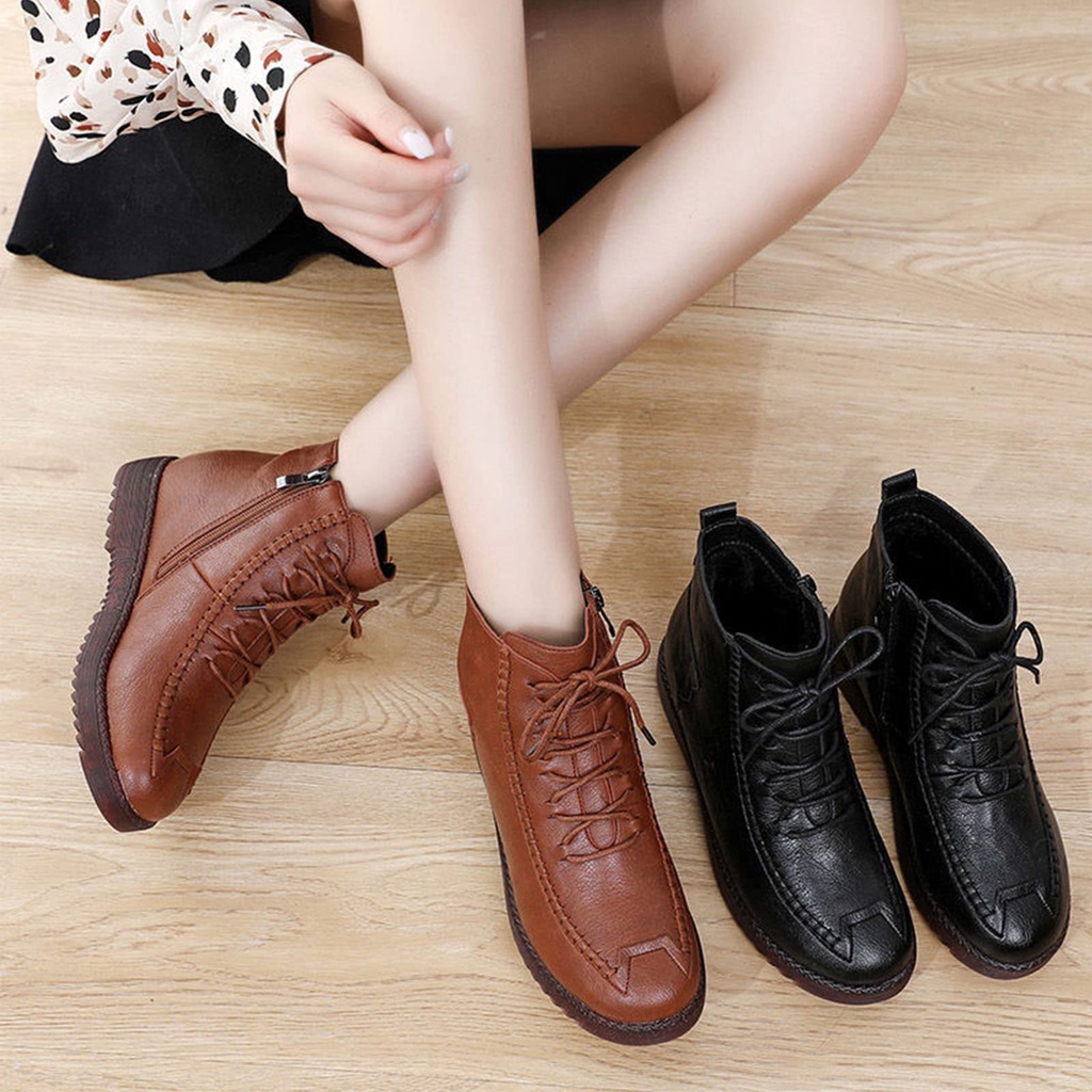 Botas Impermeables Con Cremallera Para Mujeres , 2022 Otoño Invierno Cálidos De Alta Parte Superior Antideslizante Suave Casual Acogedor Botines De Nieve | Shopee México