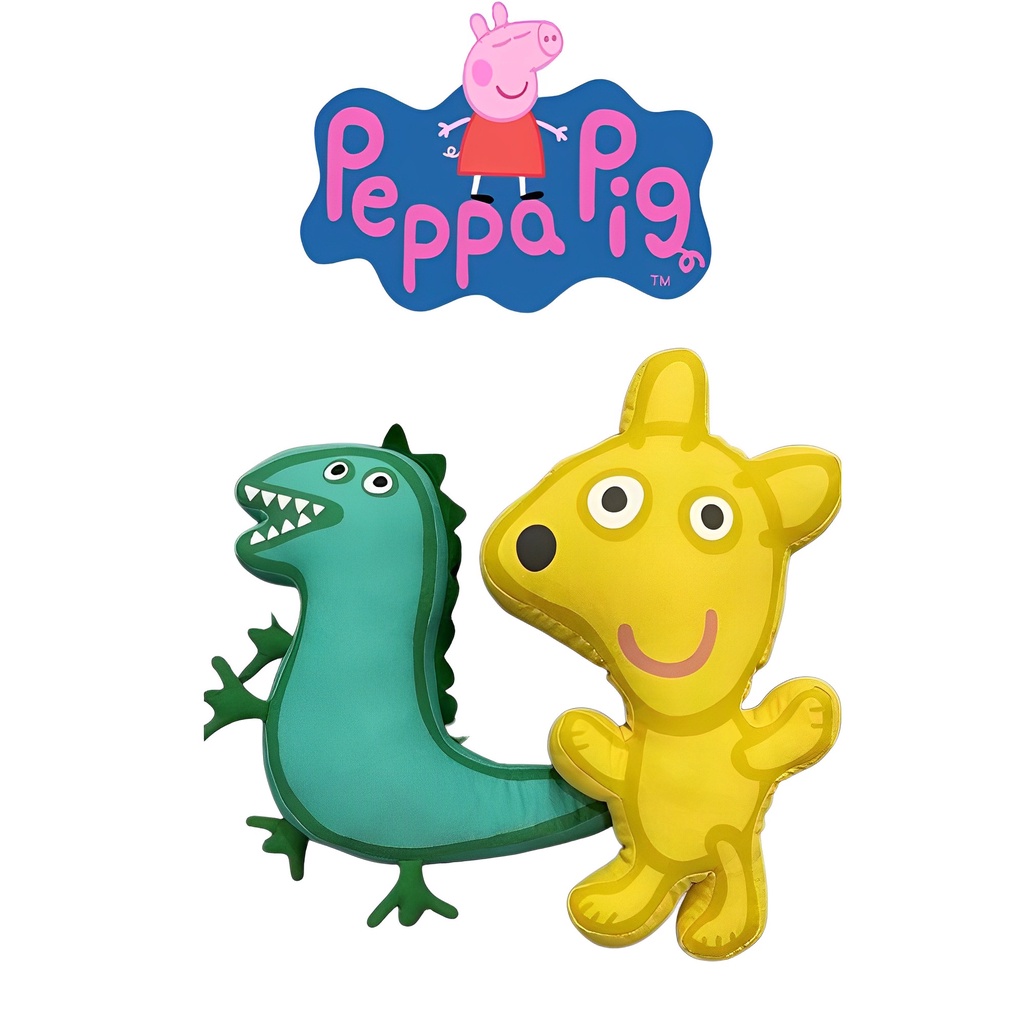 Peppa Pig dos desenhos animados fronha para crianças, brinquedos da boneca  móvel, George Short Plush Sofa