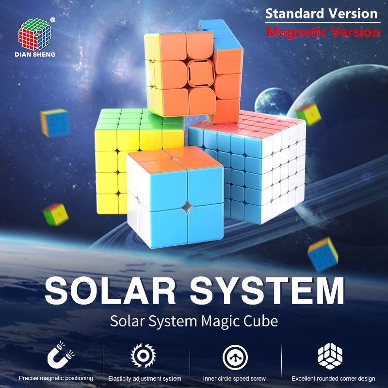 Diansheng 2x2 3x3 Cubo De Velocidad Mágica Sistema Solar 4x4 5x5 Imanes Rompecabezas Cubos Juguetes Educativos Para Niños