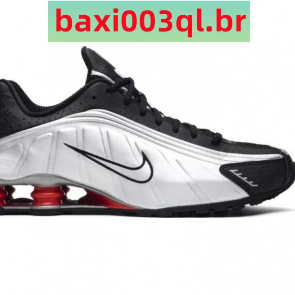Vh5 ✣ Nike Shox R4 full Negro Gris Rojo Blanco Azul Marino Plata Zapatos Deportivos Tendencia Actual .